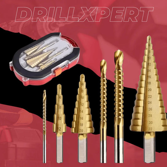 Perfora con Precisión y Eficiencia - Set Brocas Escalonadas de Titanio DrillXpert