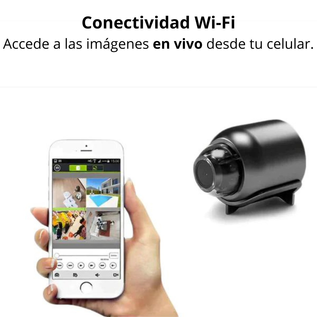 Mini Cámara WiFi 1080P HD Con Visión Nocturna