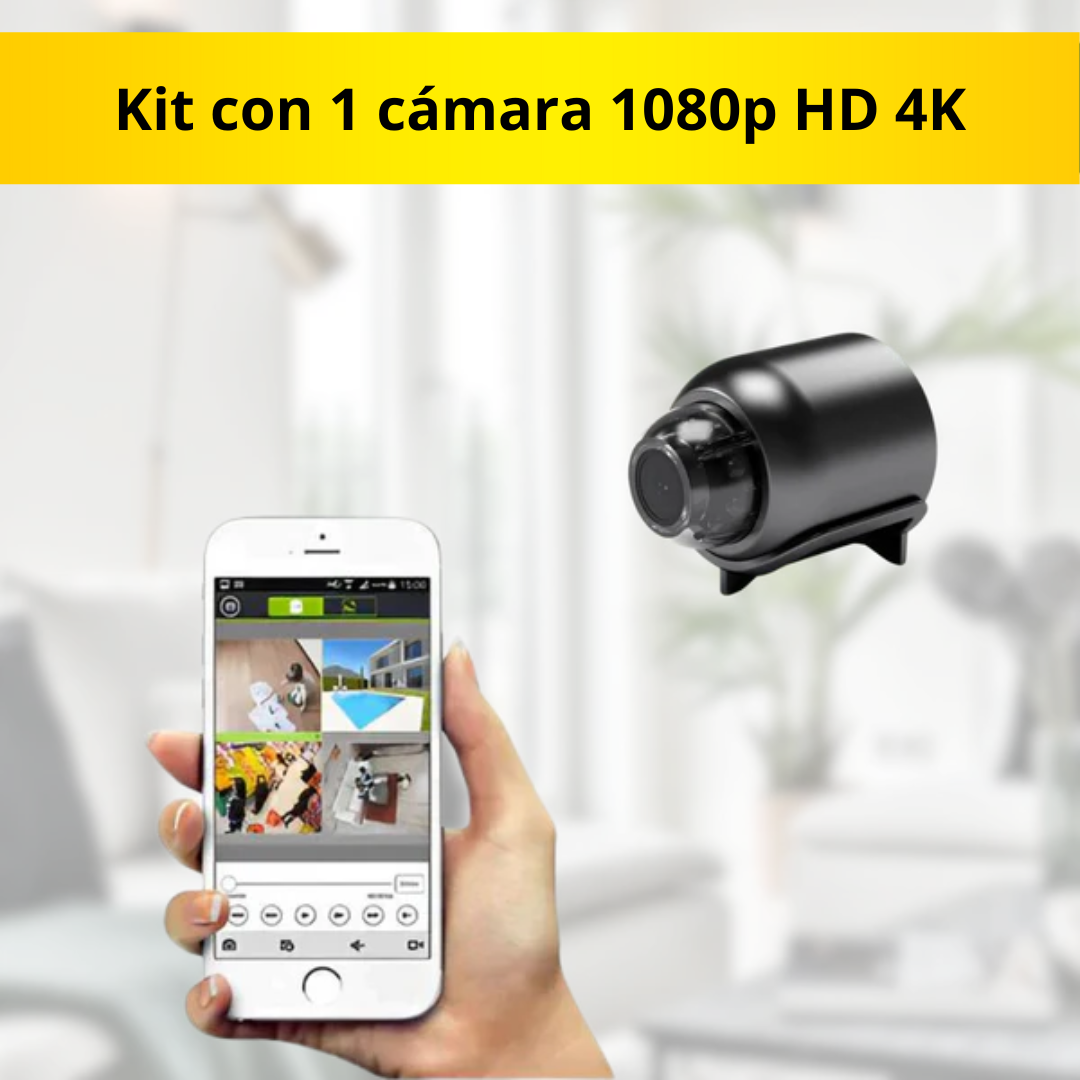 Mini Cámara WiFi 1080P HD Con Visión Nocturna