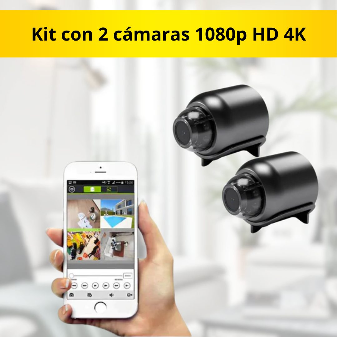 Mini Cámara WiFi 1080P HD Con Visión Nocturna