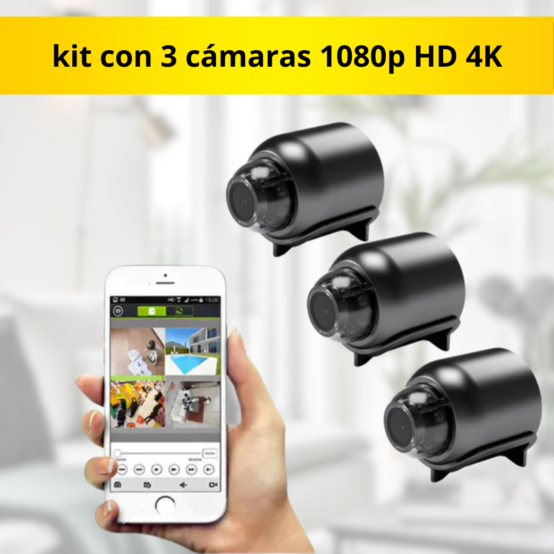 Mini Cámara WiFi 1080P HD Con Visión Nocturna